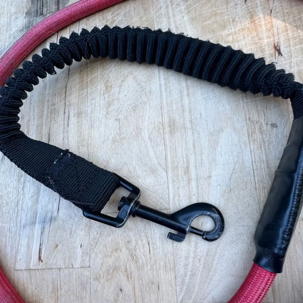 Red and Black Bungee Dog Leash